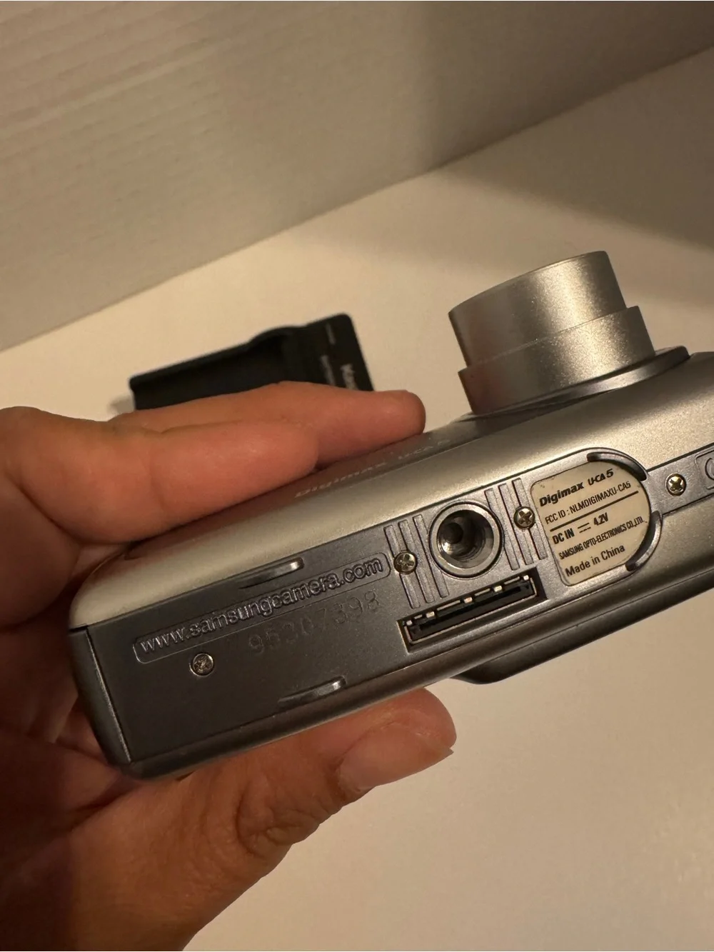 Y2K Samsung Digital Camera Digimax U-CA5 5.0MP Silver-Tested
